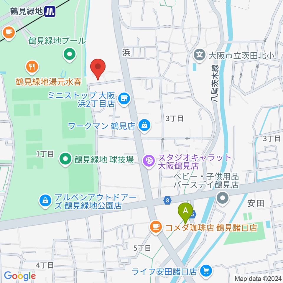 鶴見緑地NADGE STUDIO周辺のホテル一覧地図