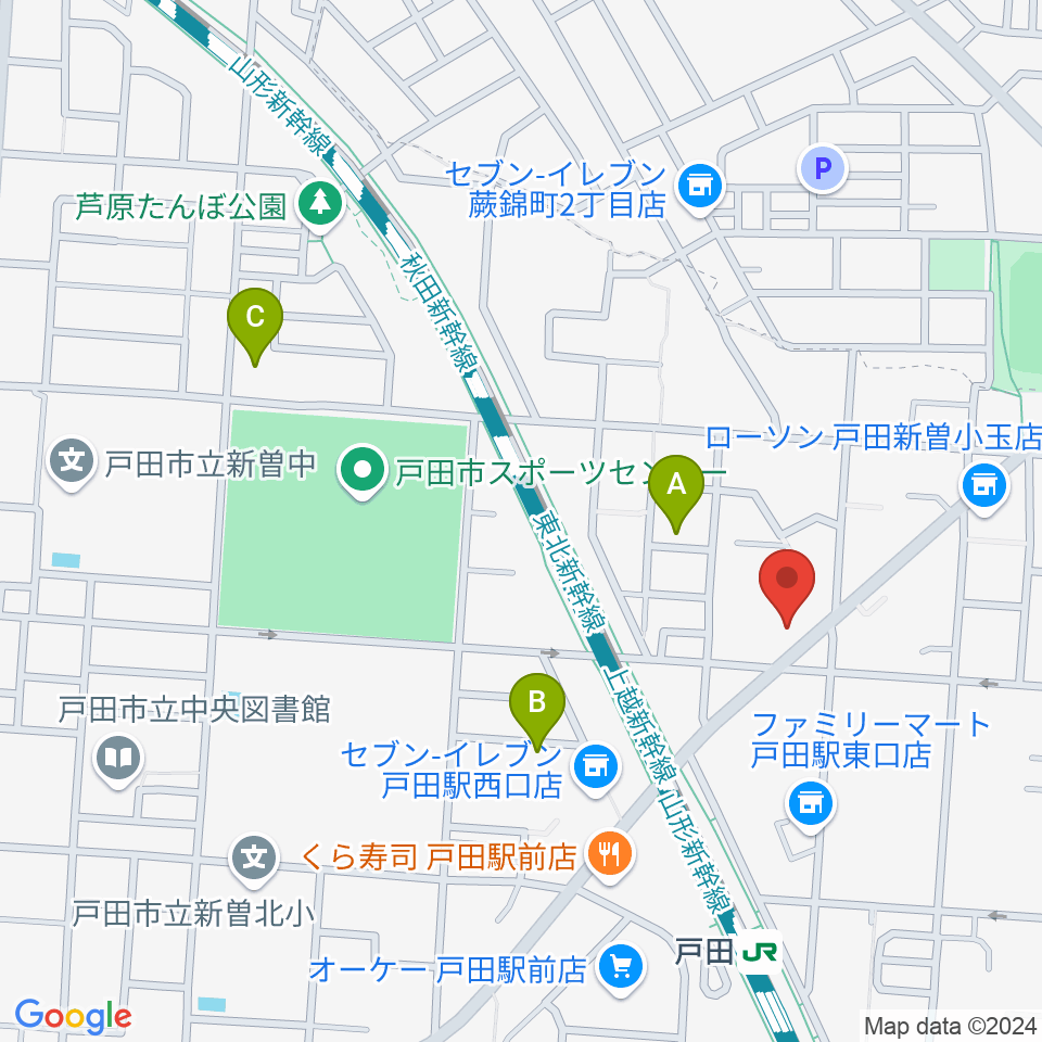 サクライ楽器ピアノアトリエ周辺のホテル一覧地図