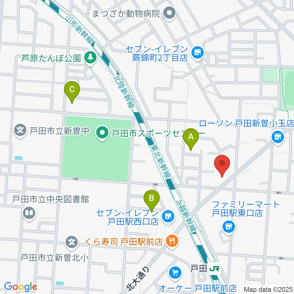 サクライ楽器ピアノアトリエ周辺のホテル一覧地図