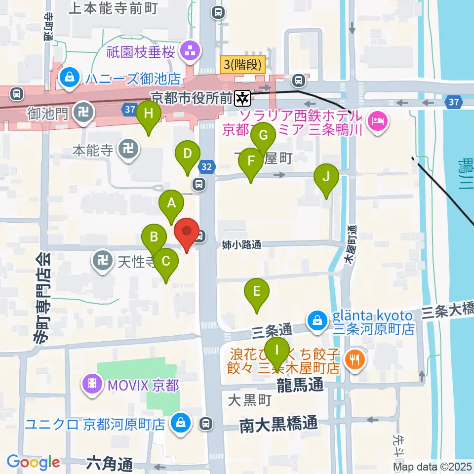 BIGBOSS京都周辺のホテル一覧地図