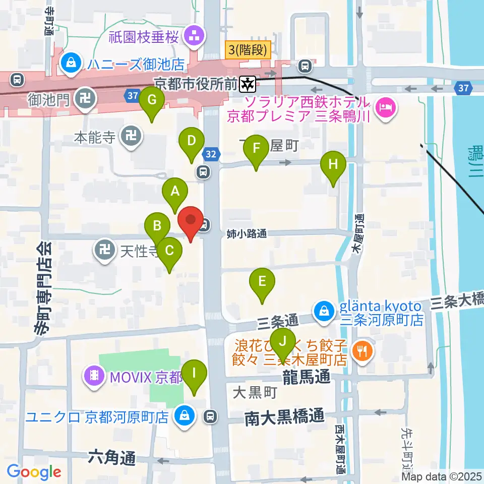 BIGBOSS京都周辺のホテル一覧地図