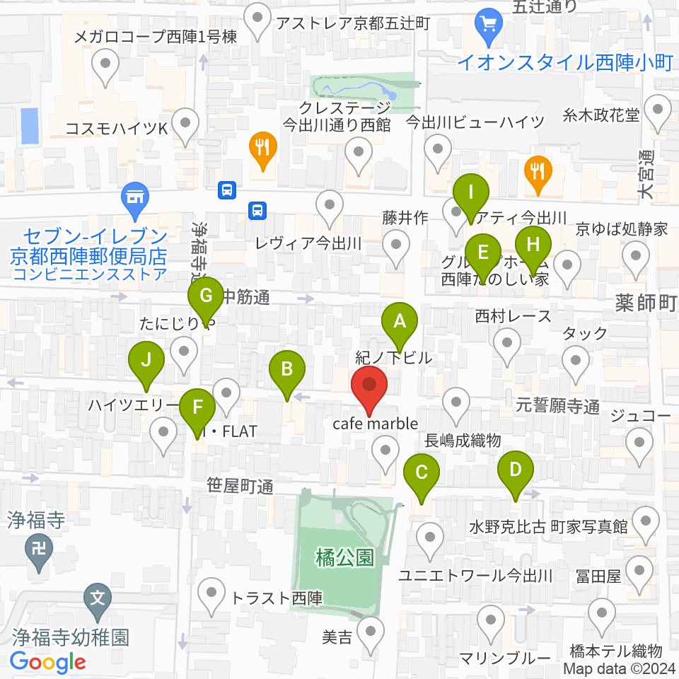 アサノ楽器周辺のホテル一覧地図
