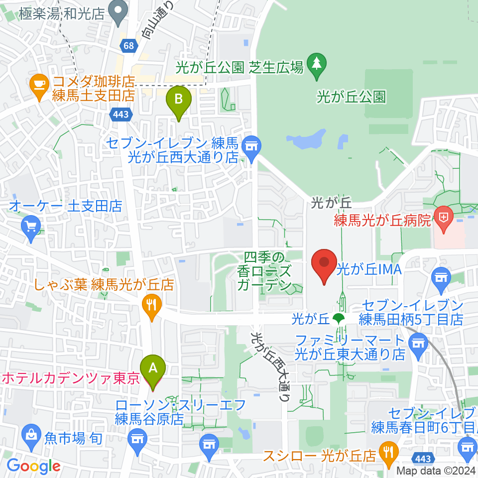 IMAホール周辺のホテル一覧地図