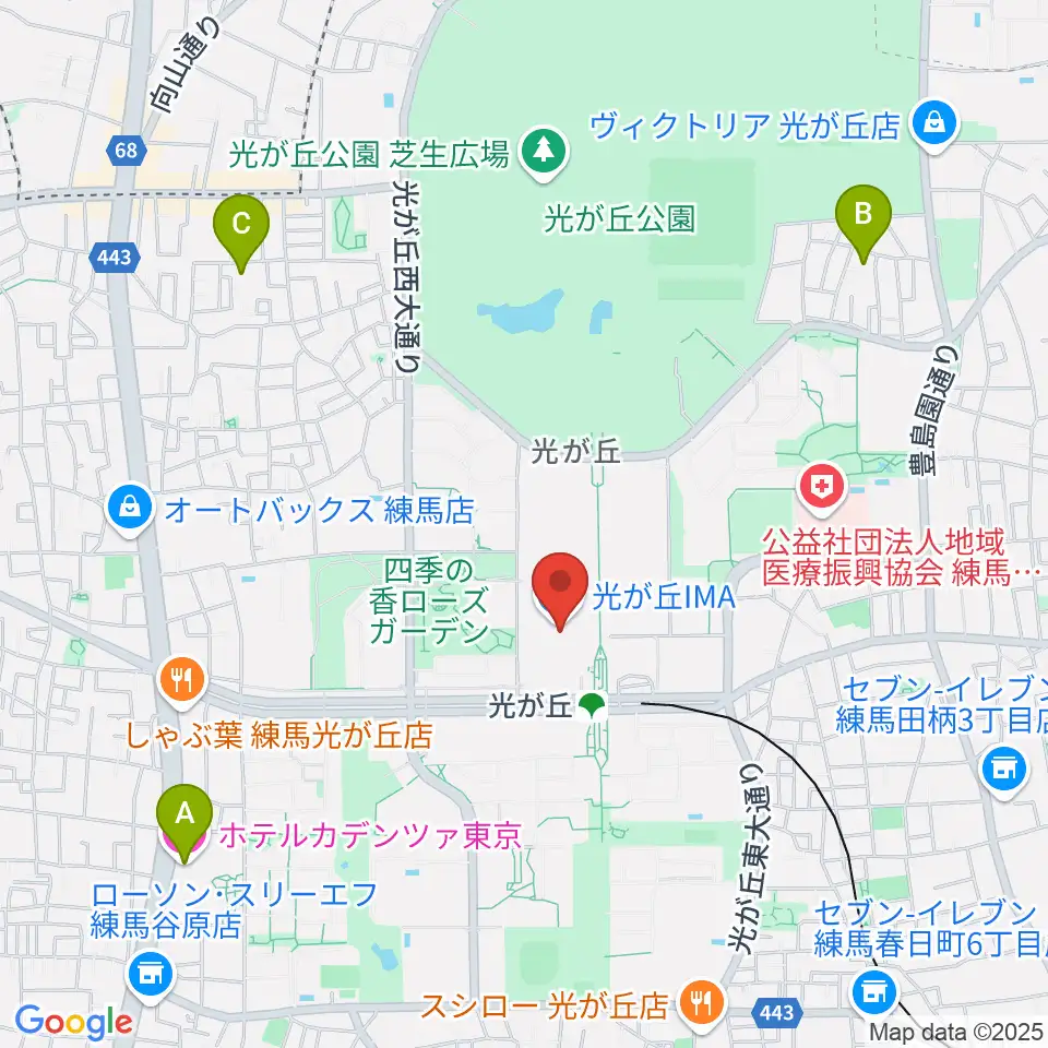 IMAホール周辺のホテル一覧地図