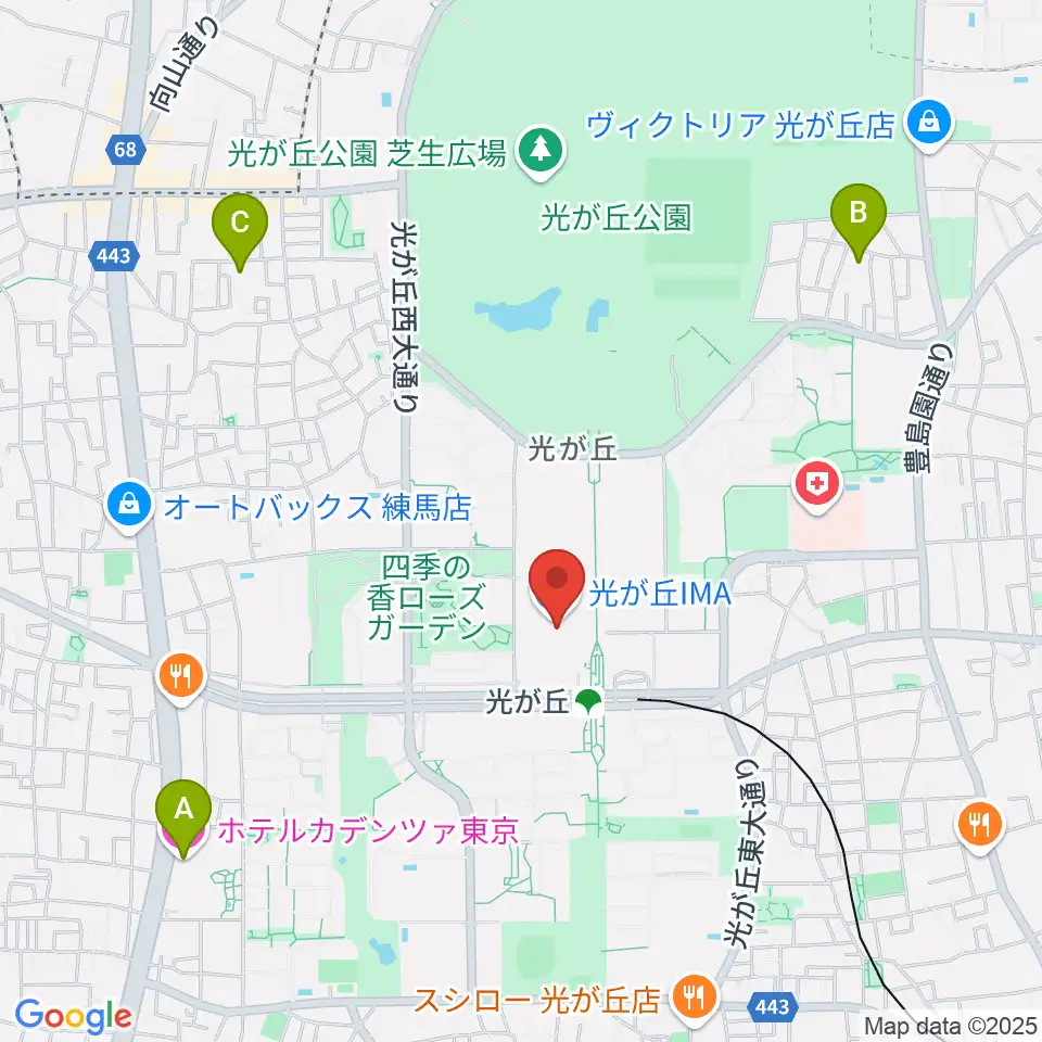 IMAホール周辺のホテル一覧地図