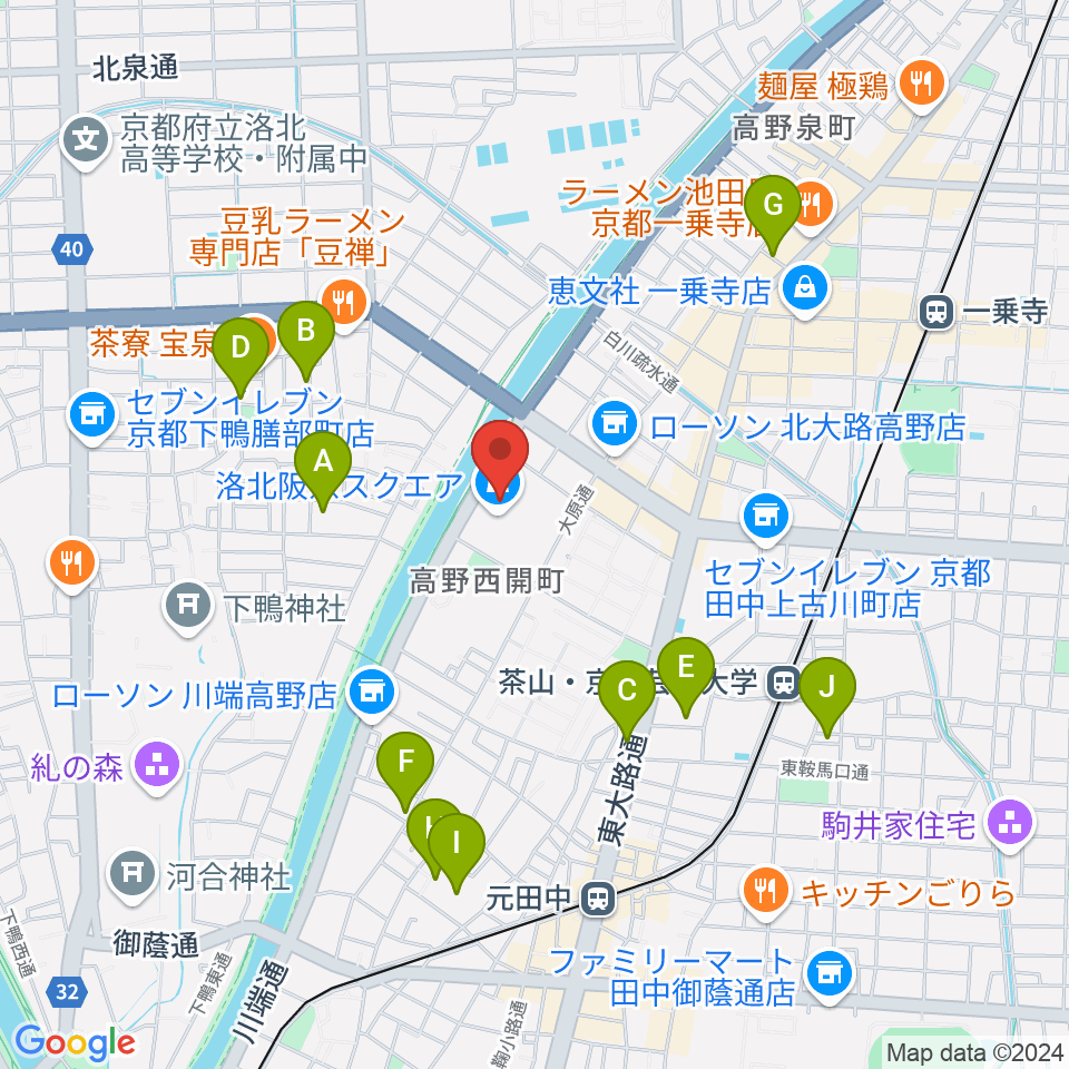 島村楽器 洛北阪急スクエア店周辺のホテル一覧地図