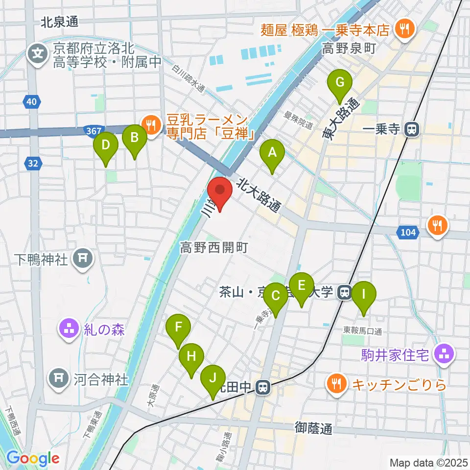 島村楽器 洛北阪急スクエア店周辺のホテル一覧地図