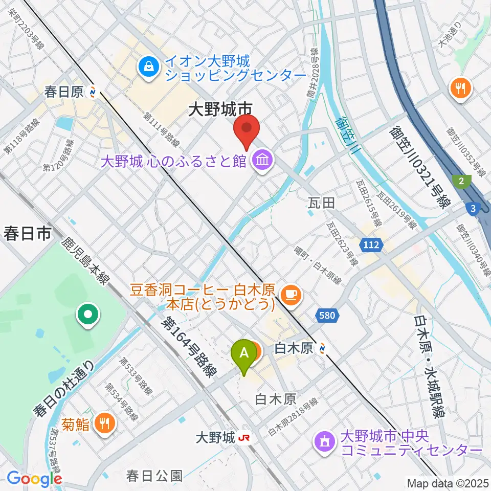 大野城まどかぴあ周辺のホテル一覧地図