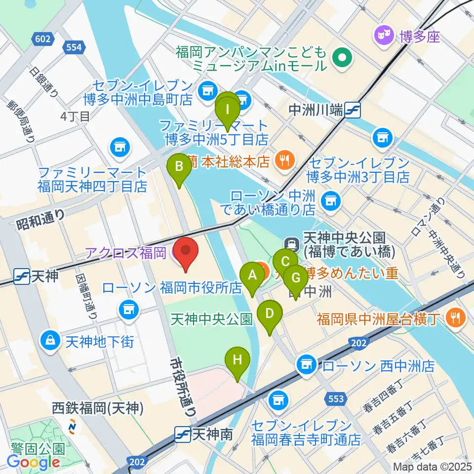 ヤマハミュージック 福岡店周辺のホテル一覧地図