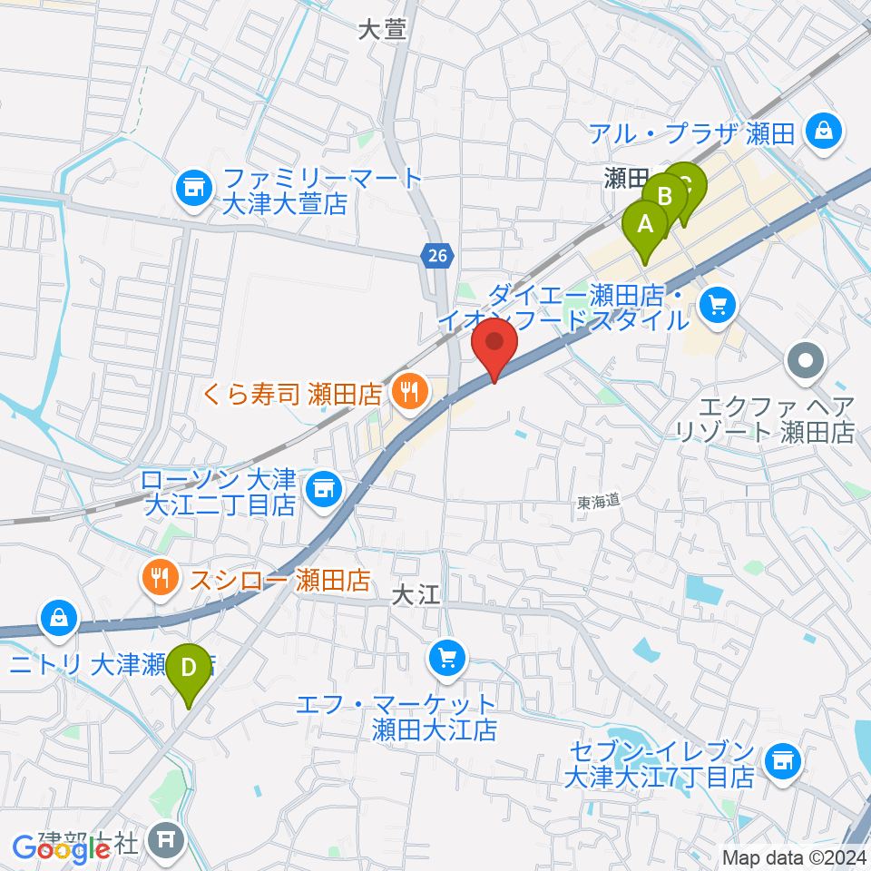 リッツ楽器周辺のホテル一覧地図