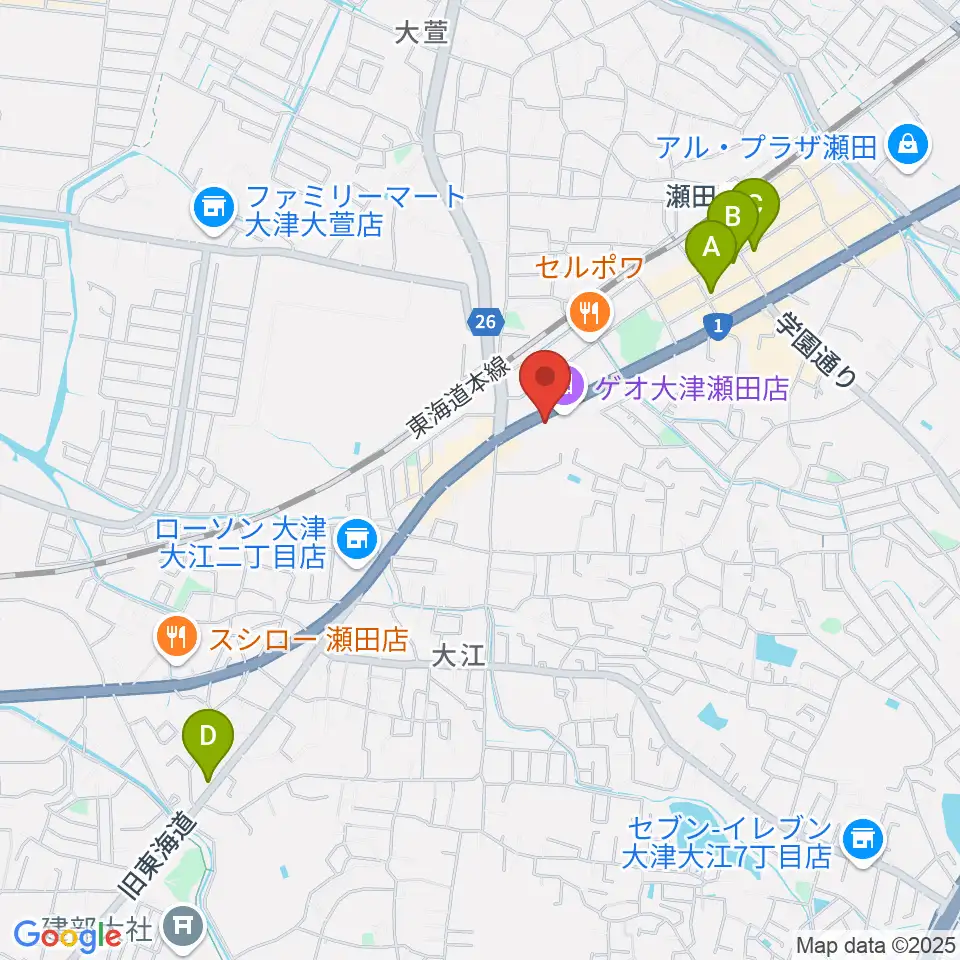 リッツ楽器周辺のホテル一覧地図