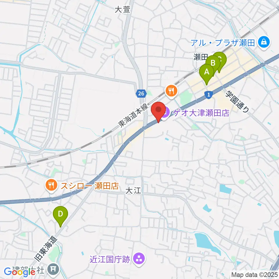 リッツ楽器周辺のホテル一覧地図