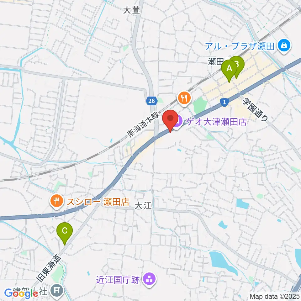 リッツ楽器周辺のホテル一覧地図