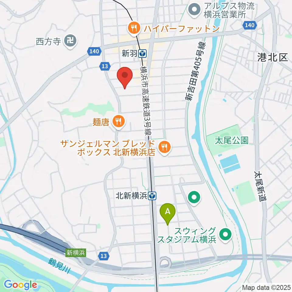 ヤマハピアノサービス横浜センター周辺のホテル一覧地図