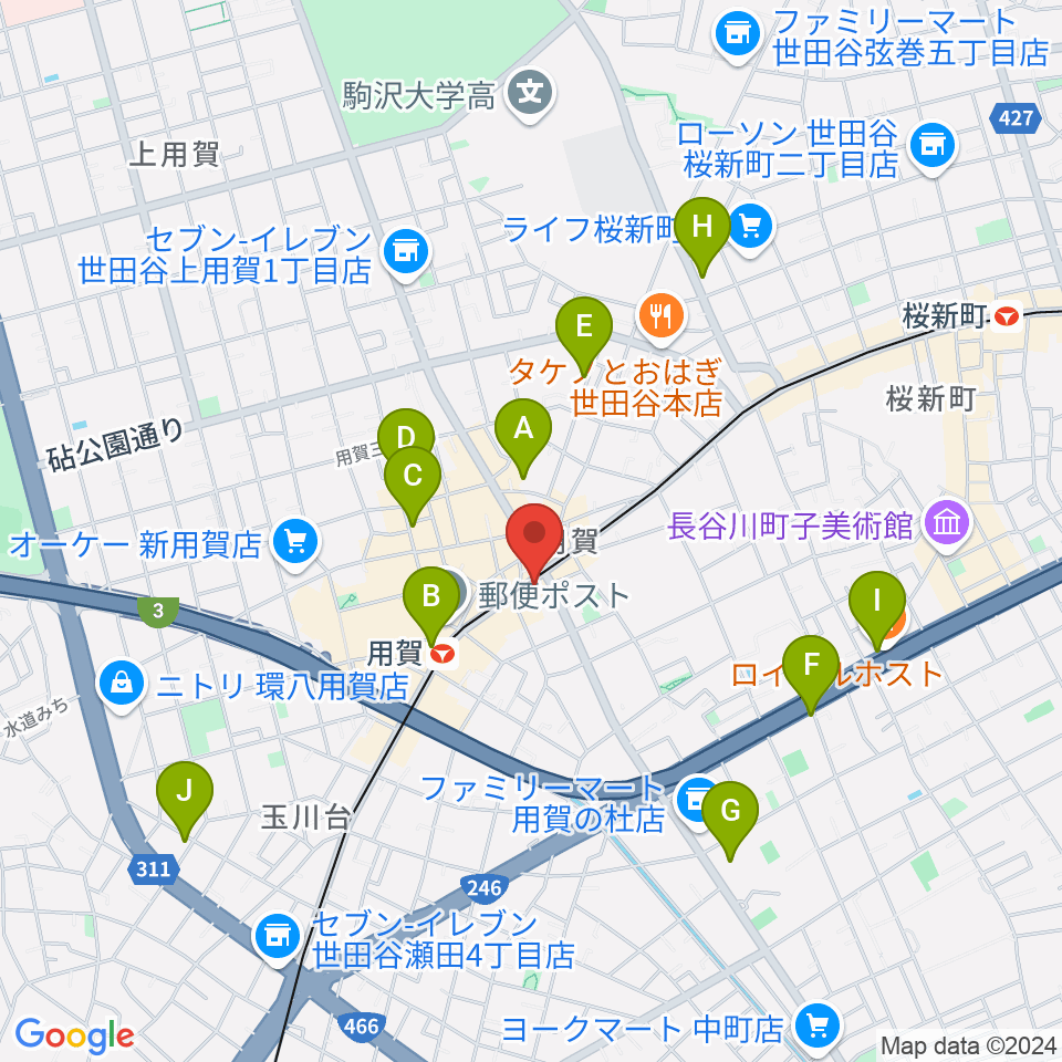 GGジャズレッスン周辺のホテル一覧地図