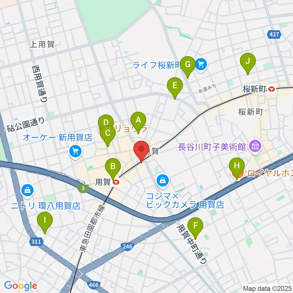 GGジャズレッスン周辺のホテル一覧地図