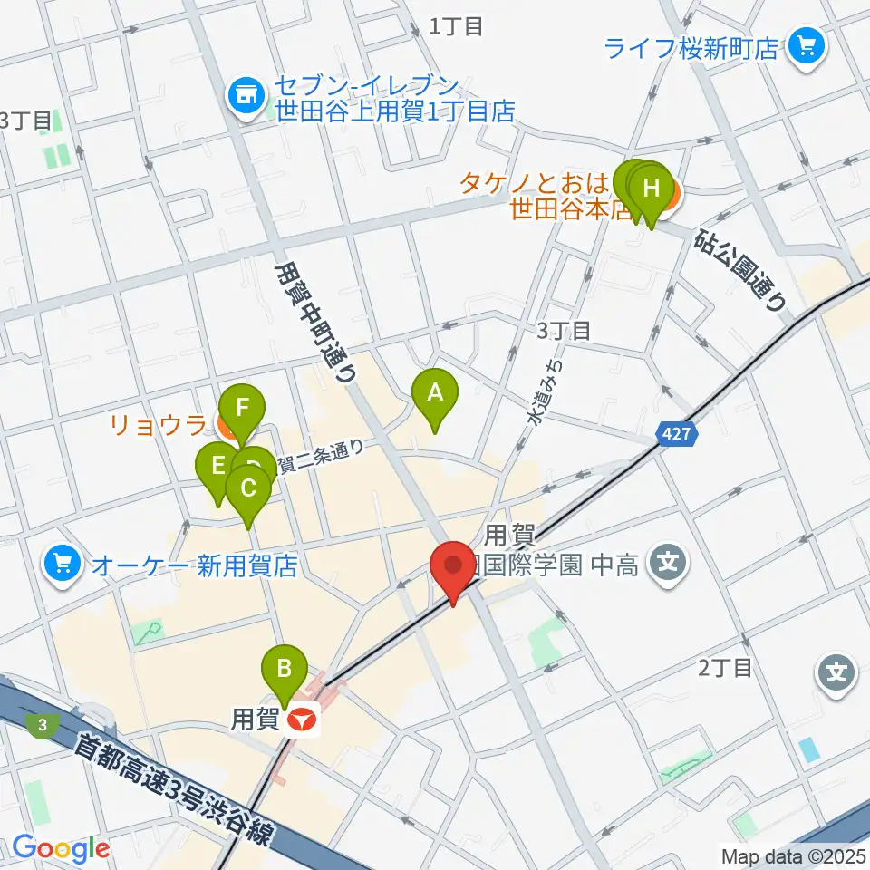 GGジャズレッスン周辺のホテル一覧地図