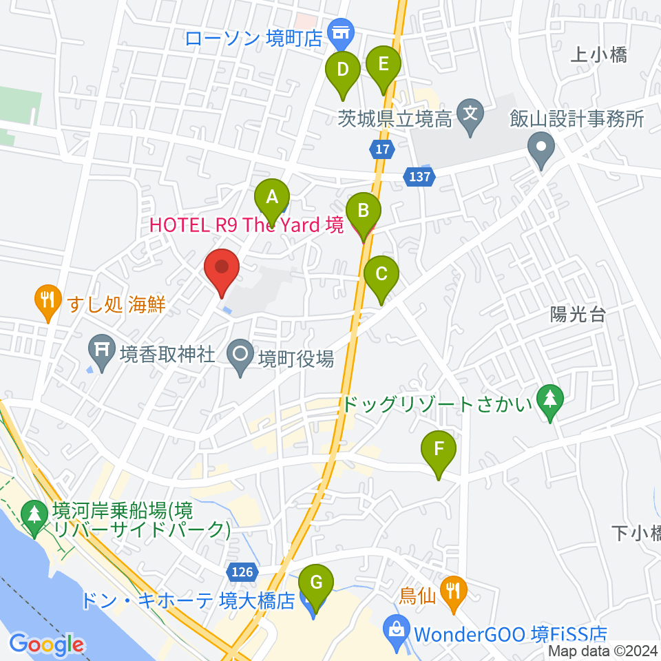 楽園堂周辺のホテル一覧地図