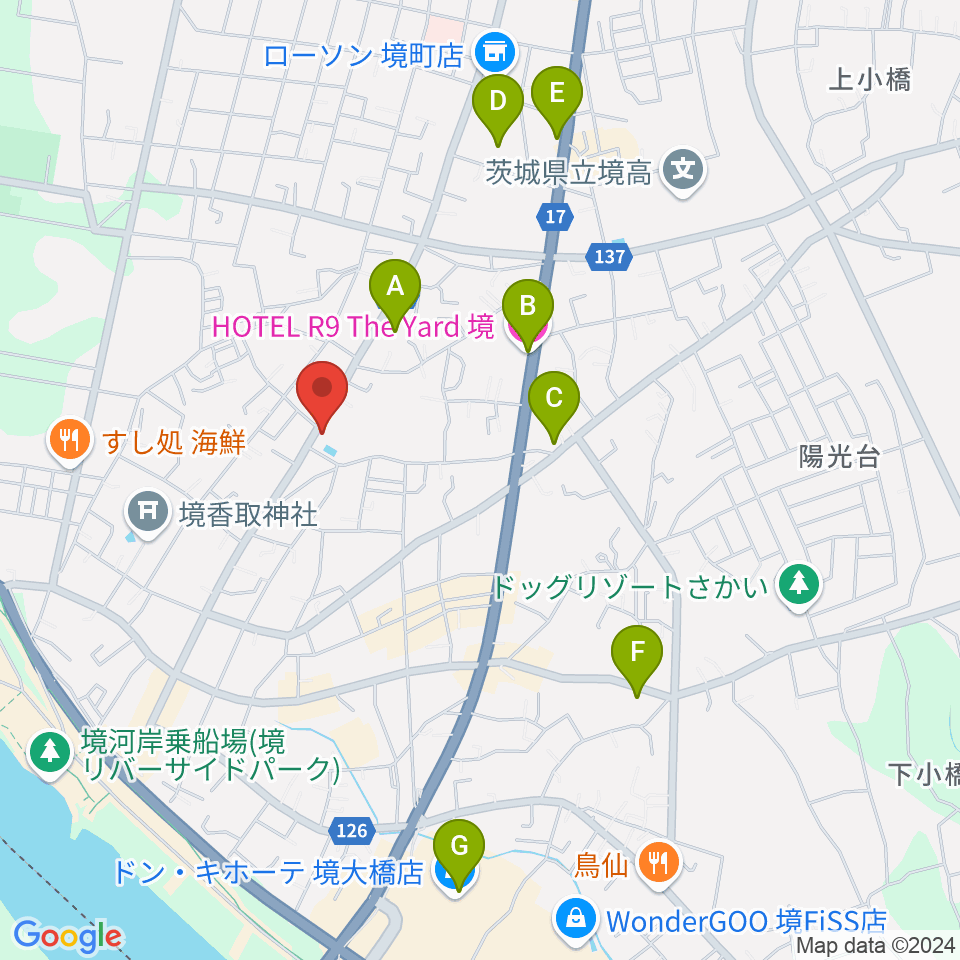 楽園堂周辺のホテル一覧地図