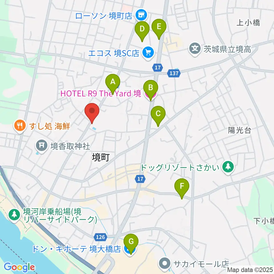 楽園堂周辺のホテル一覧地図