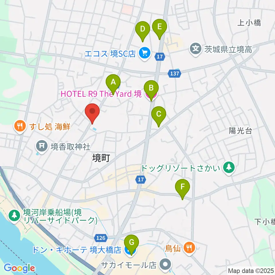 楽園堂周辺のホテル一覧地図
