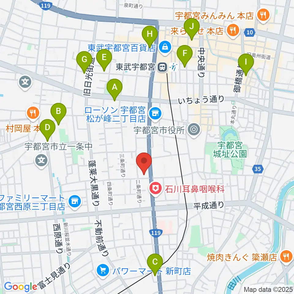 アプトホール周辺のホテル一覧地図