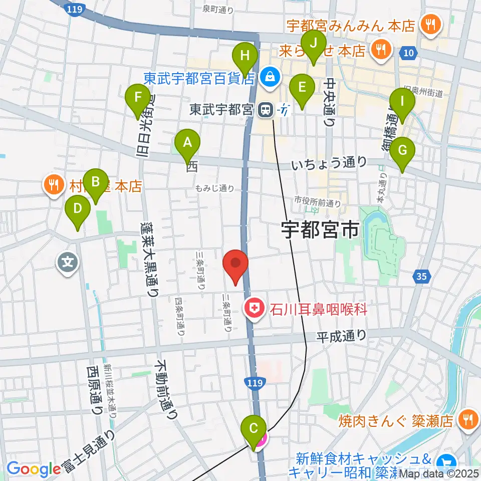 アプトホール周辺のホテル一覧地図