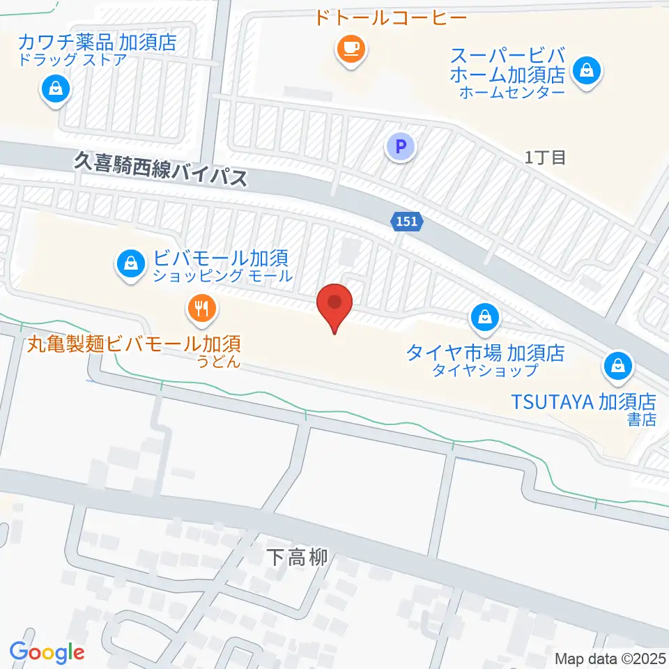昭和楽器 ビバモール加須センター周辺のホテル一覧地図