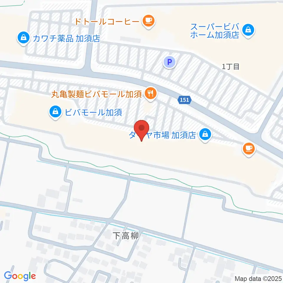 昭和楽器 ビバモール加須センター周辺のホテル一覧地図