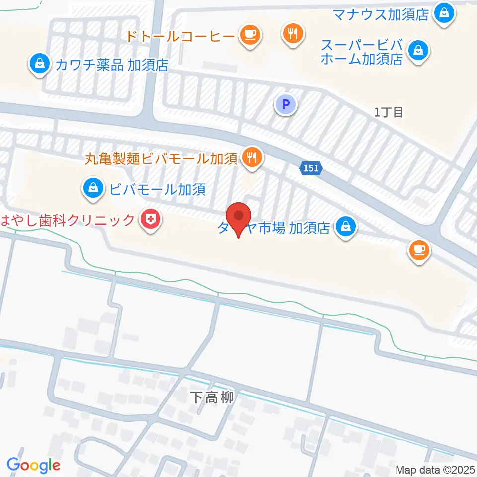 昭和楽器 ビバモール加須センター周辺のホテル一覧地図