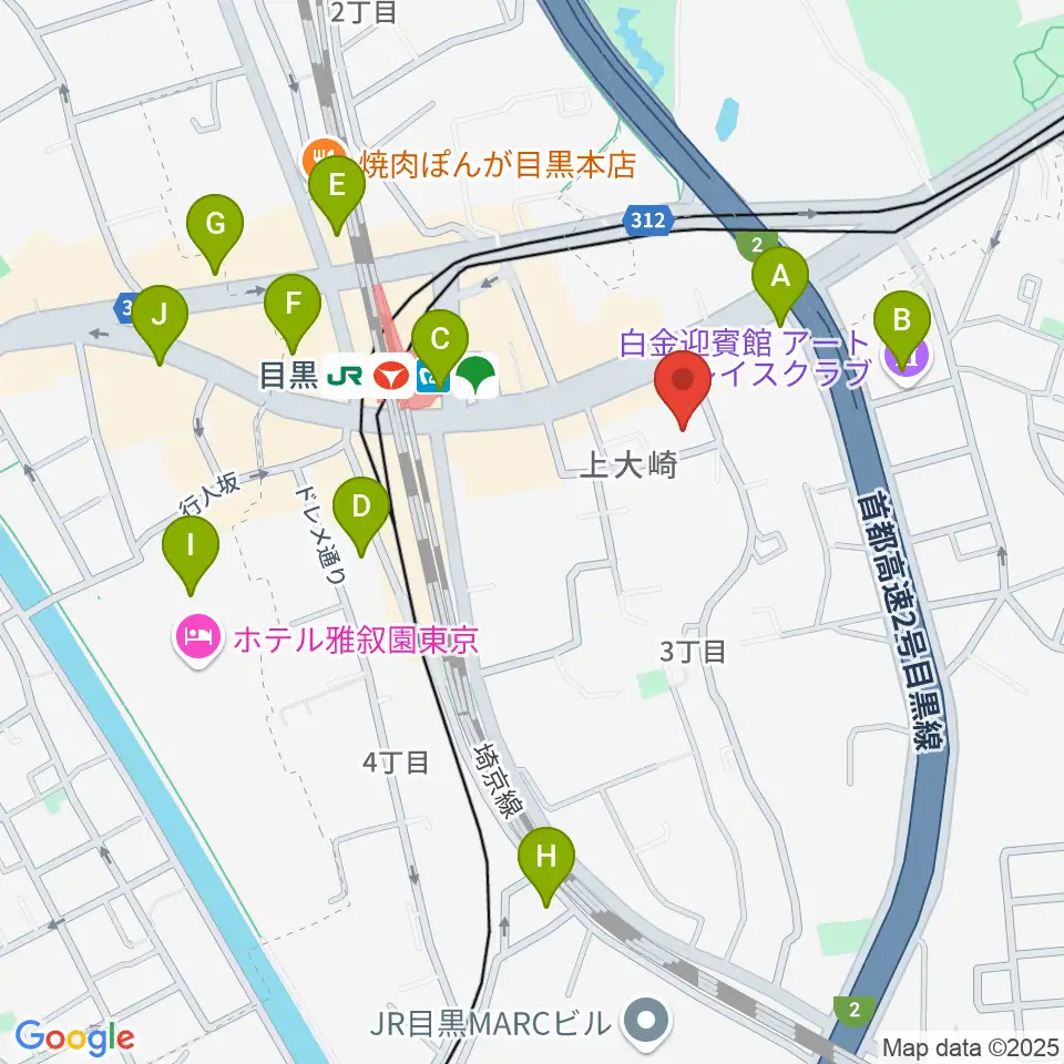 アスク音楽院 東京周辺のホテル一覧地図