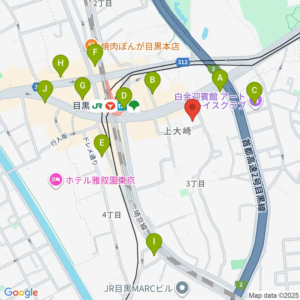アスク音楽院 東京周辺のホテル一覧地図