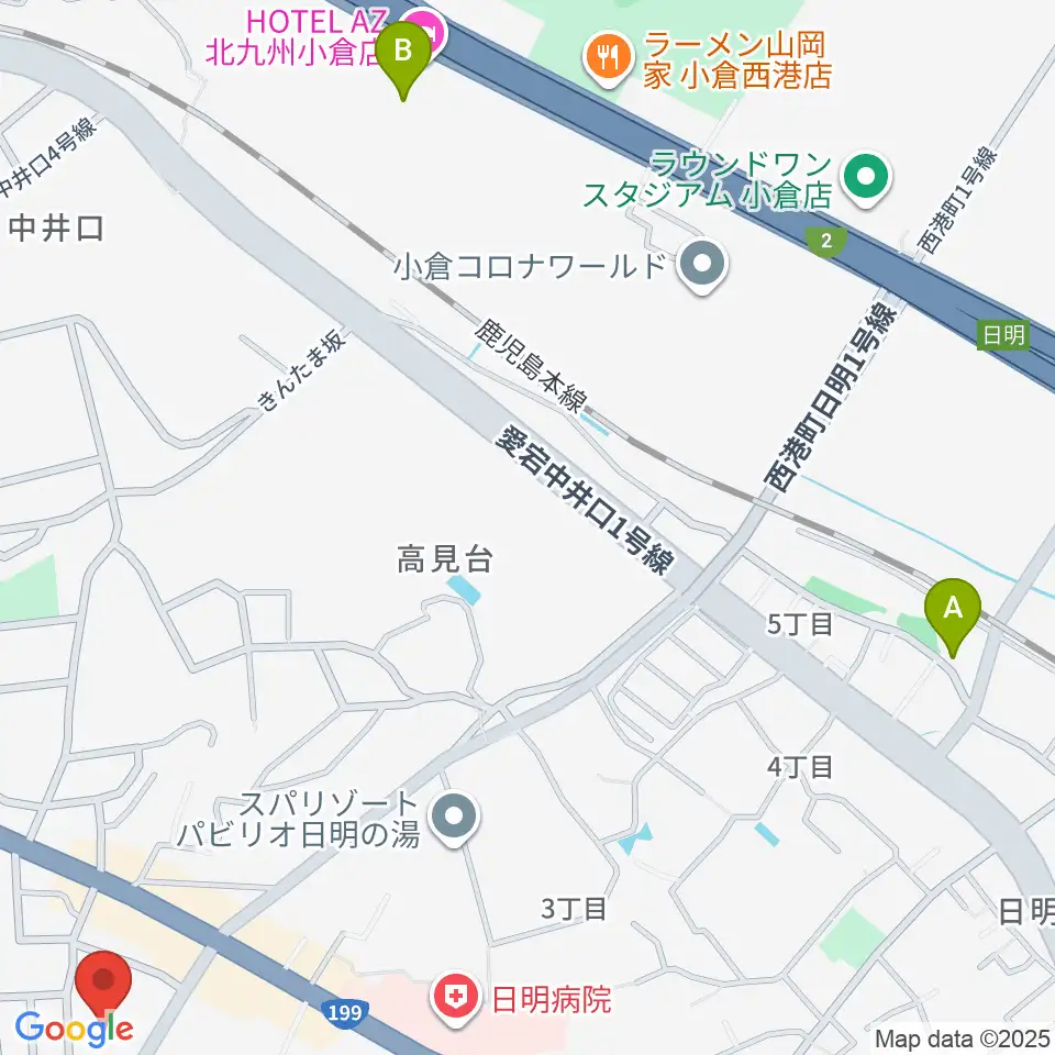 マメット音楽教室周辺のホテル一覧地図