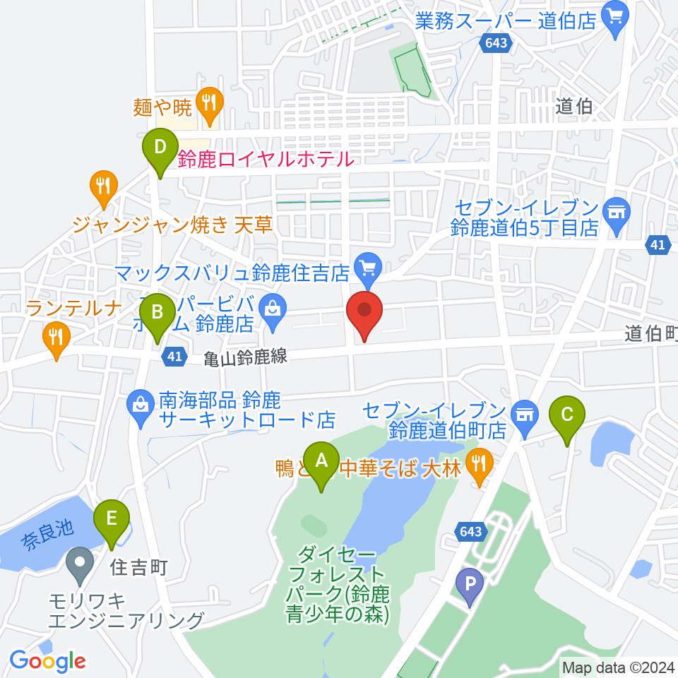 鈴鹿 VOICE HALL周辺のホテル一覧地図