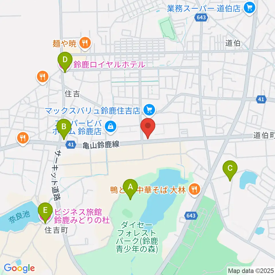 鈴鹿 VOICE HALL周辺のホテル一覧地図