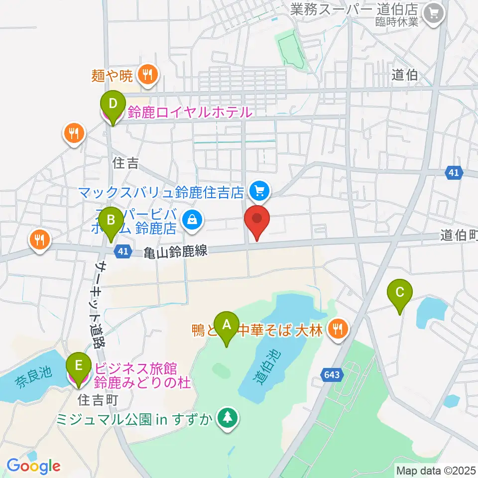 鈴鹿 VOICE HALL周辺のホテル一覧地図