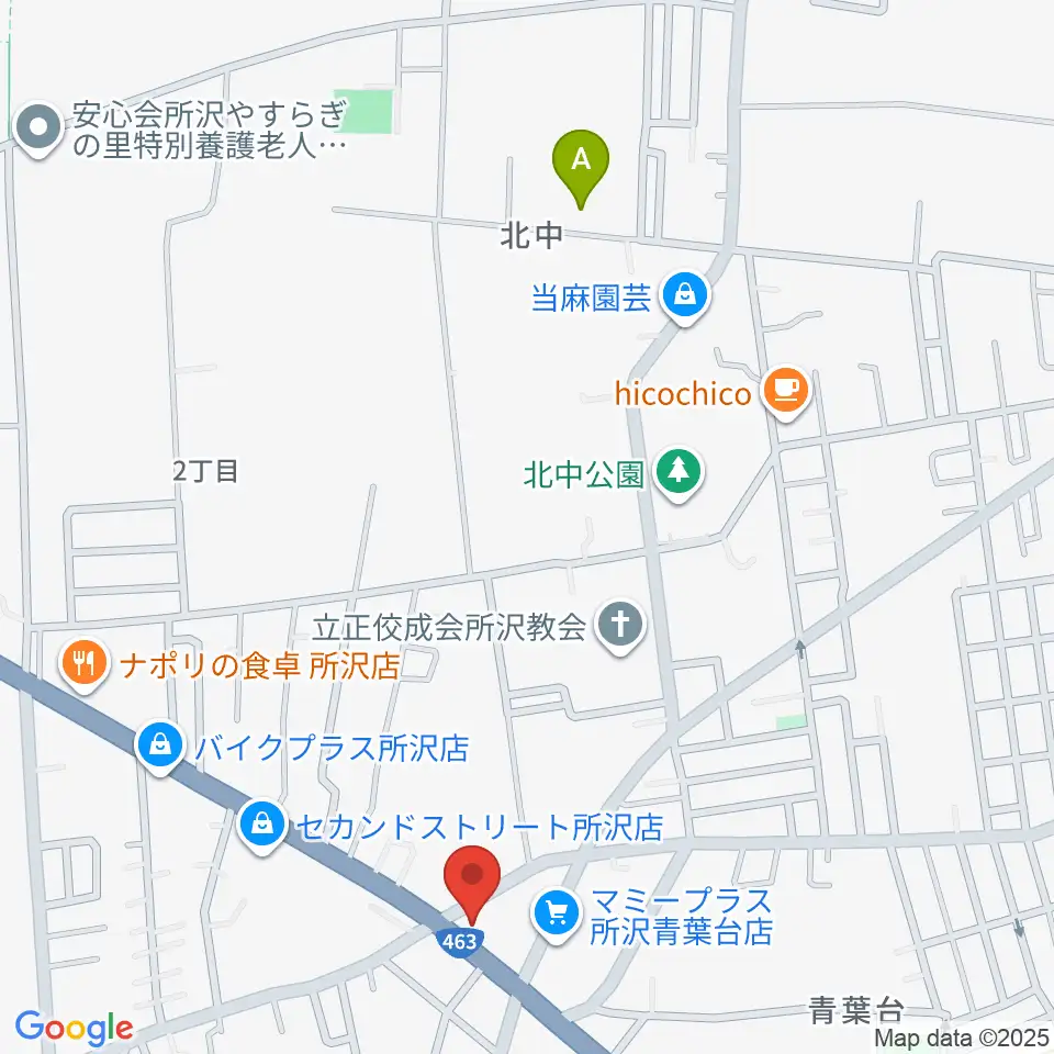 ピアノパワーセンター所沢店周辺のホテル一覧地図