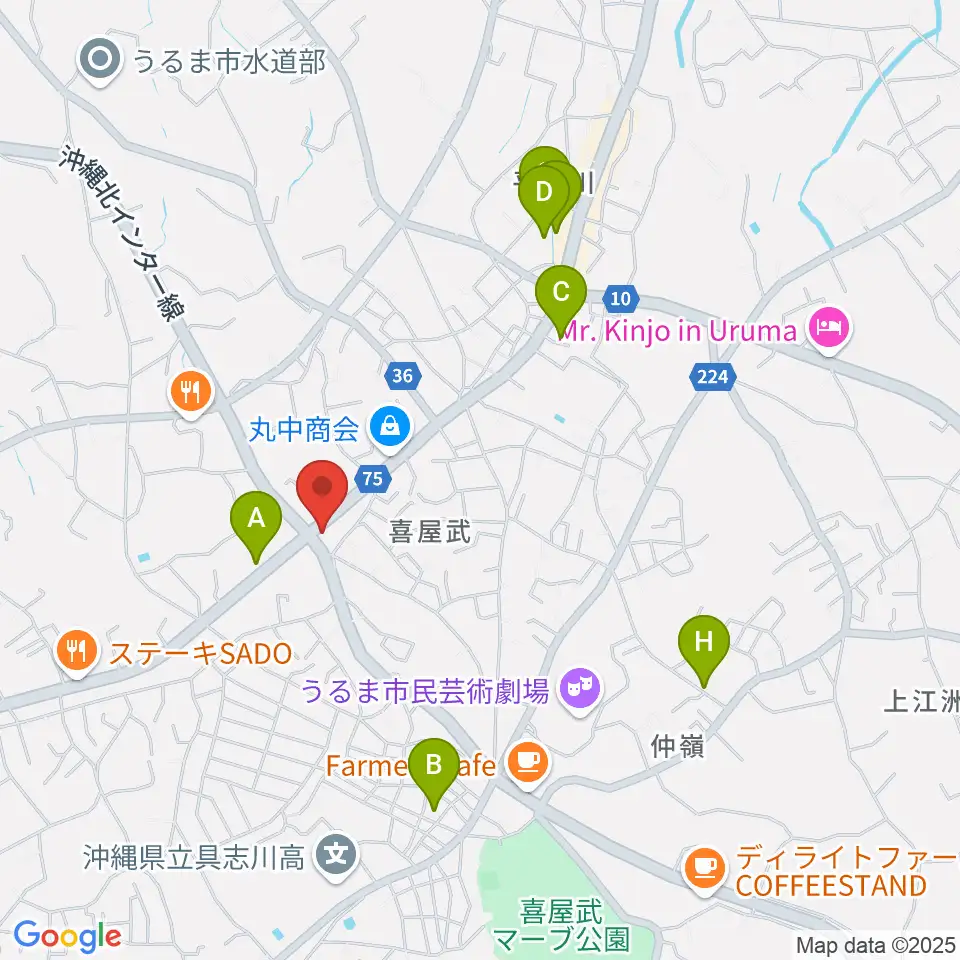 池武当新垣三線店周辺のホテル一覧地図