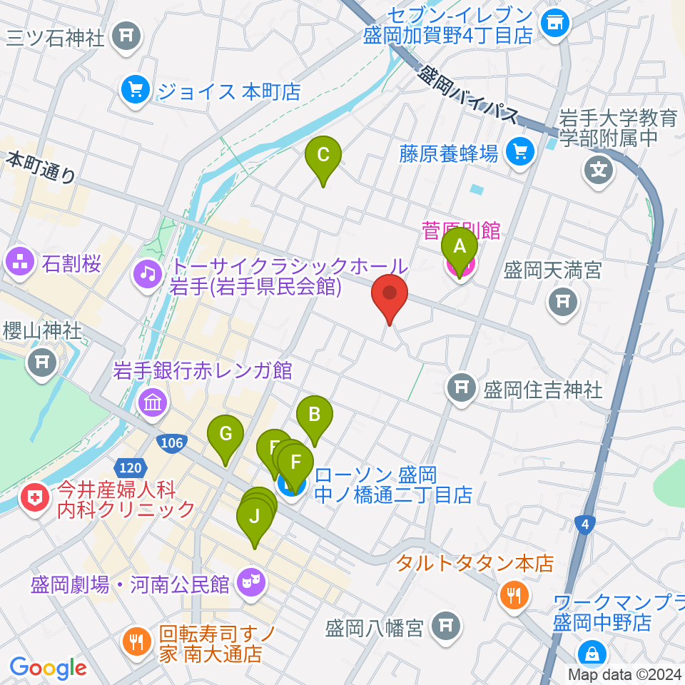 あみかピアノ・英語教室周辺のホテル一覧地図