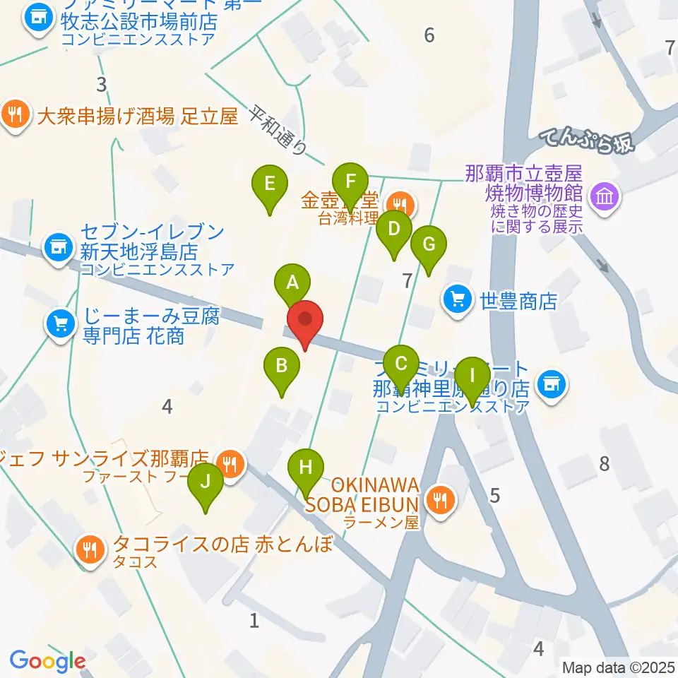 知名オーディオ周辺のホテル一覧地図