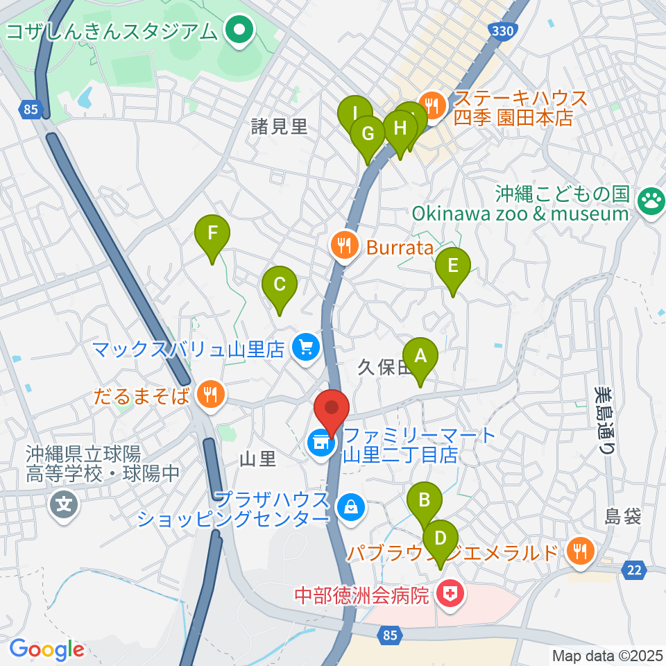 島ピアノセンター周辺のホテル一覧地図