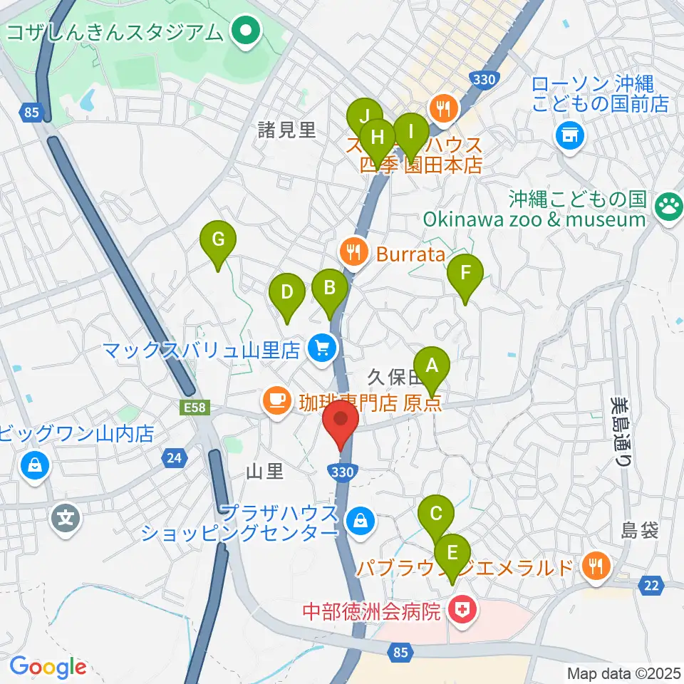 島ピアノセンター周辺のホテル一覧地図