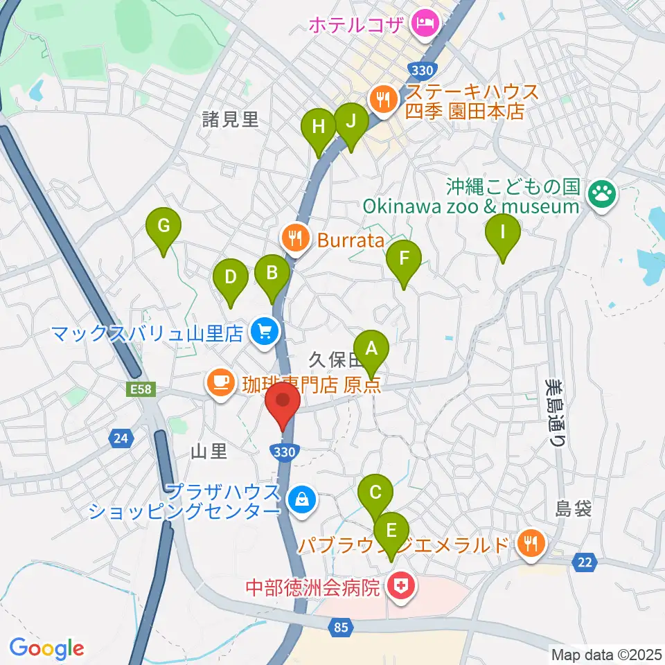 島ピアノセンター周辺のホテル一覧地図