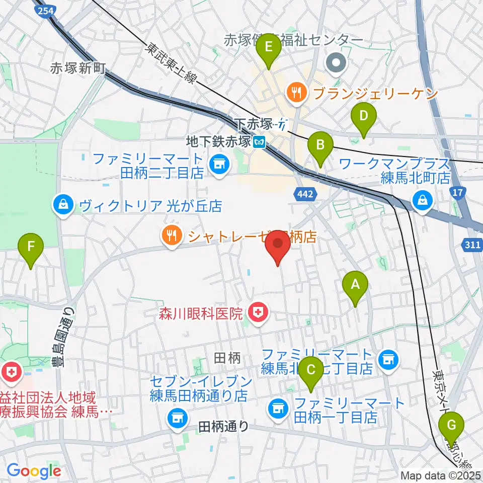 吉田音楽教室周辺のホテル一覧地図