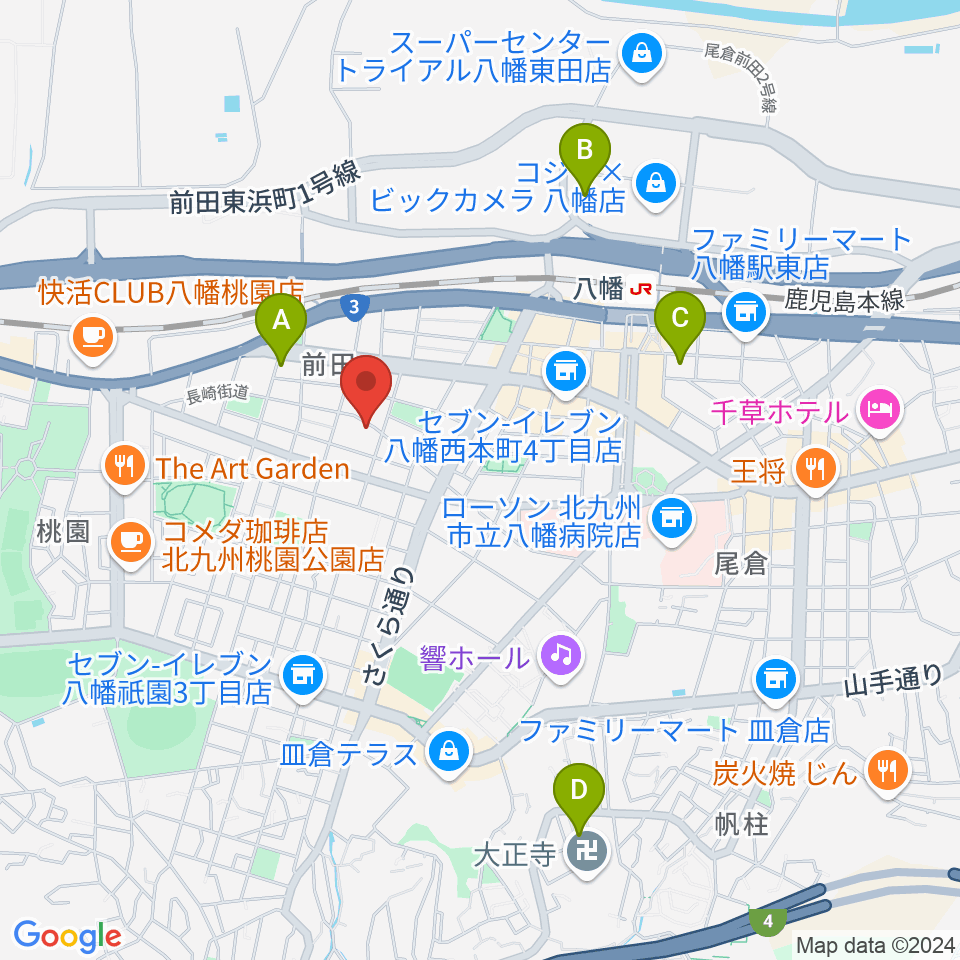 フルート＆ピアノ教室 癒音工房周辺のホテル一覧地図