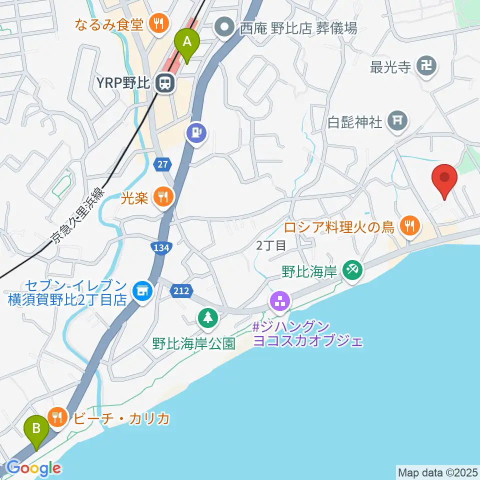 JUN音楽教室周辺のホテル一覧地図