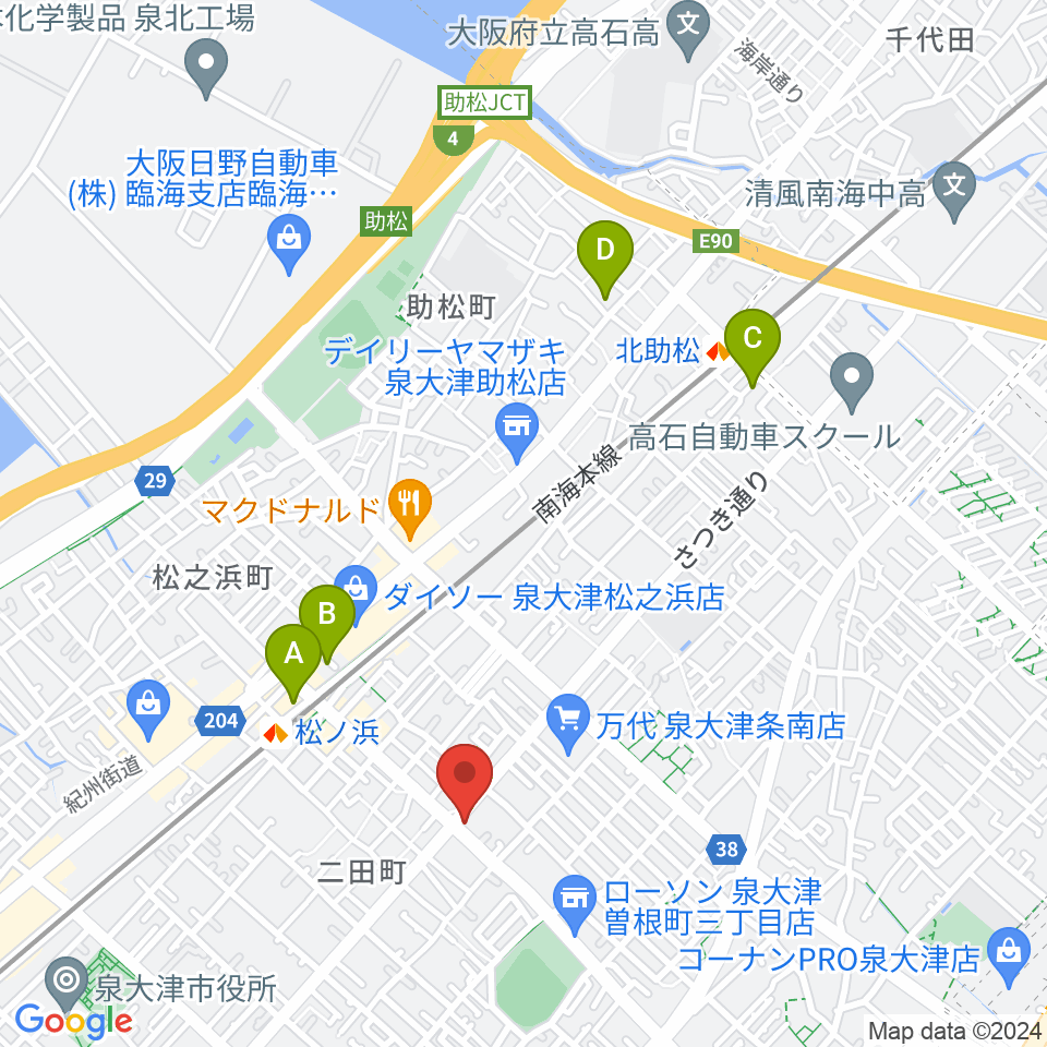 グレイスピアノサービス周辺のホテル一覧地図