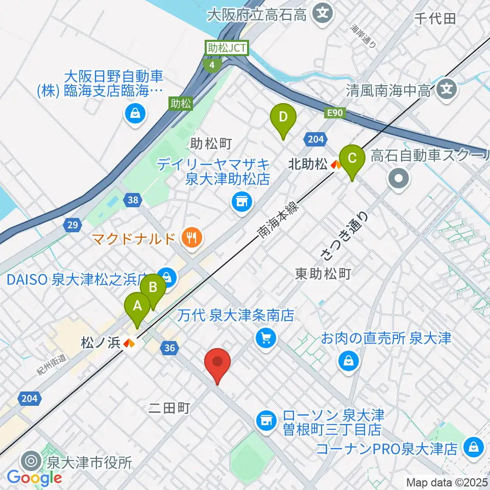 グレイスピアノサービス周辺のホテル一覧地図