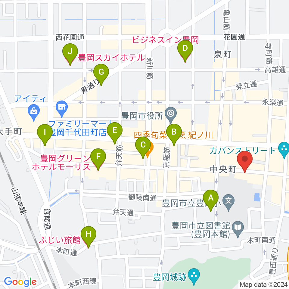 田中音友堂周辺のホテル一覧地図