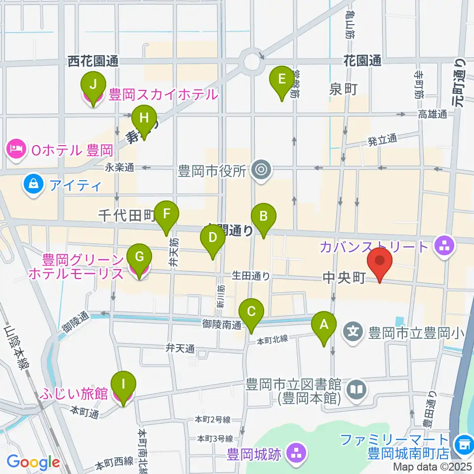 田中音友堂周辺のホテル一覧地図